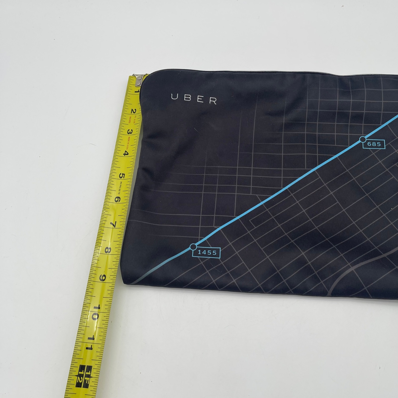 Uber Corporate Promo Laptop Sleeve Black Map Grid Padded Tech Case 13 Inch — image 4 of 6